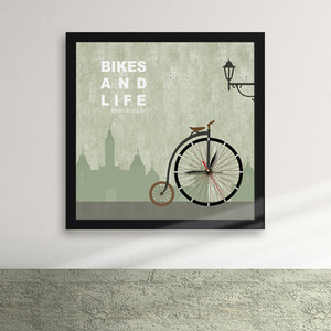 나무자전거 디자인시계[GG] iz316-자전거라이프, 나무자전거
